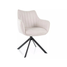 Signal Azalia Brego Forgó Étkezőszék Világos Bézs Szövet Fekete Vázzal bútor