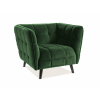Signal Castello Velvet Luxus Fotel Zöld Bársony Kárpitozással