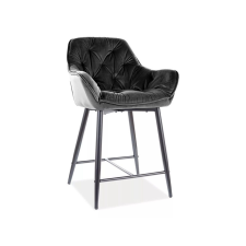 Signal Cherry H-2 Fekete Bársony Bárszék Fém Vázzal bútor