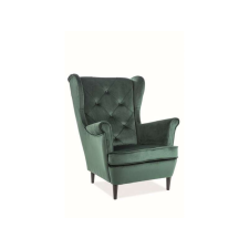 Signal Fotel  LADY VELVET zöld bluvel 78/ wenge bútor