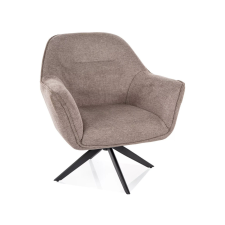 Signal Galia Brego Forgó Fotel Szövet Bézs Fekete Matt bútor