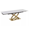 Signal Hermes II Kinyitható Kerámia Étkezőasztal Márvány Fehér Arany