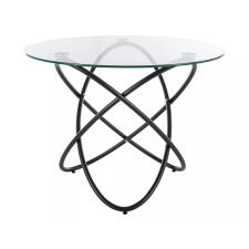 Signal Orbit Kerek Üveg Étkezőasztal Fekete Vázzal bútor