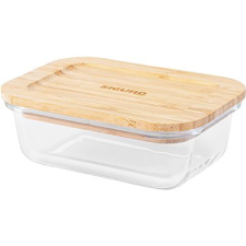 Siguro Glass Seal Bamboo élelmiszertároló edény 0,37 l, 5,5 x 14,5 x 10,5 cm papírárú, csomagoló és tárolóeszköz