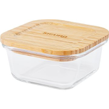 Siguro Glass Seal Bamboo élelmiszertároló edény 0,3 l, 6 x 11,5 x 11,5 cm papírárú, csomagoló és tárolóeszköz