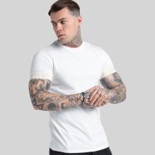  Siksilk Ecru Elastic Cuff T-Shirt - törtfehér póló - Méret: XXL férfi póló