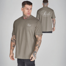 Siksilk Khaki Graphic T-Shirt férfi póló