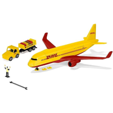Siku Super DHL teherszállító repülőgép tartozékokkal makett