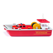 Siku Tűzoltósági komp hajó + Ford F150 pickup (1:50) - Piros autópálya és játékautó