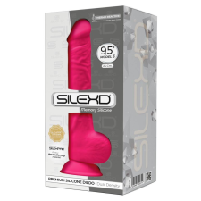 SILEXD 9,5 - alakítható, tapadótalpas, herés dildó - 24cm (pink) műpénisz, dildó