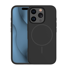 SILICON Apple iPhone 15 Silicon Magsafe Hátlap - Fekete tok és táska