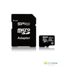 Silicon Power 128GB microSDXC Silicon Power Elite UHS1 + adapter /SP128GBSTXBU1V10SP/ memóriakártya