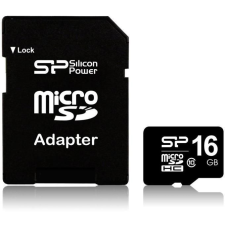 Silicon Power 16GB microSDHC Class 10 + adapterrel memóriakártya