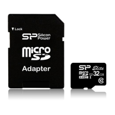 Silicon Power 32GB microSDHC Class 10 UHS-I + adapterrel (SP032GBSTHBU1V10-SP) memóriakártya