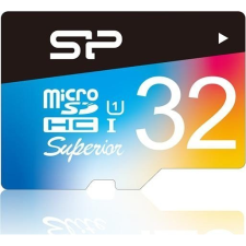 Silicon Power 32GB microSDHC UHS-I Superior 1 U1 + adapterrel (SP032GBSTHDU1V20SP) memóriakártya