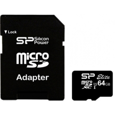 Silicon Power 64GB microSDXC Class 10 UHS-I + adapterrel memóriakártya