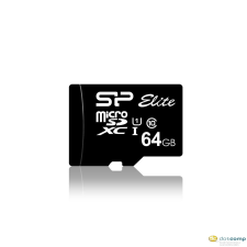 Silicon Power 64GB microSDXC  memória kártya Silicon Power Elite + adapter /SP064GBSTXBU1V10SP/ memóriakártya