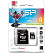 Silicon Power 8GB microSDHC Class10 + SD adapterrel memóriakártya