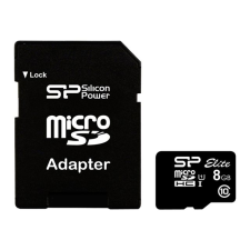 Silicon Power 8gb microsdhc elite class 10 uhs-i + adapterre sp008gbsthbu1v10sp memóriakártya