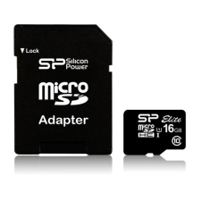 Silicon Power Card micro sdhc silicon power 16gb uhs-i elite 1 adapter (40mb/s | 15mb/s) cl10 sp016gbsthbu1v10sp memóriakártya