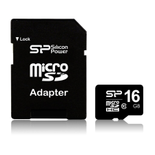 Silicon Power Micro SDCard 16GB Silicon Power SDHC Class 10 (SP016GBSTH010V10SP) memóriakártya