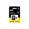 Silicon Power MicroSD kártya - 512GB microSDXC UHS-I U3, 3D TLC NAND (170/150 MB/s A2/V30) DDR200 transfer rate