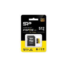 Silicon Power MicroSD kártya - 512GB microSDXC UHS-I U3, 3D TLC NAND (170/150 MB/s A2/V30) DDR200 transfer rate memória (ram)
