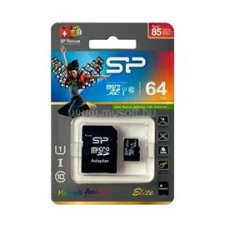 Silicon Power MicroSD kártya - 64GB microSDXC Elite UHS-1 + adapter (SP064GBSTXBU1V10SP) memória (ram)