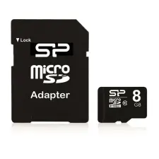  Silicon Power MicroSD kártya - 8GB microSDHC Class10 + adapter memóriakártya