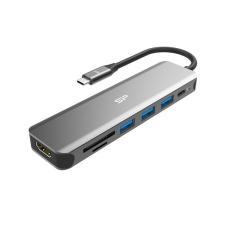 Silicon Power USB-C notebook dokkoló szürke (SPU3C07DOCSU200G) (SPU3C07DOCSU200G) laptop kellék