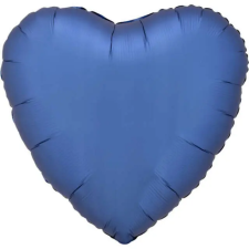  Silk Azure Blue szív fólia lufi 43 cm party kellék