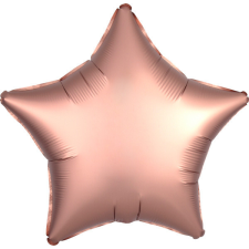 Silk Rose Copper csillag fólia lufi 48 cm party kellék