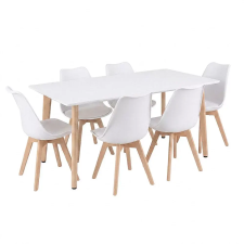  Silla 150 6+1 étkező garnitúra fehér-fehér bútor