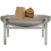 SILVER Mobil tűzrakó rozsdamentes acél 63x63x25 cm hordozható tűzrakó tál, tűzrakóhely grillező