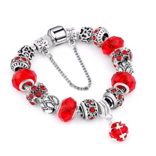 Silver Star karkötő - red/silver - 20 karkötő