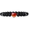 Silver Star Pearlstone női karkötő, fekete, Carnelian, 21 cm