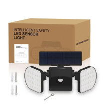 SilverHome Intelligens, napelemes LED lámpa mozgásérzékelővel kültéri világítás