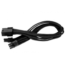 Silverstone 8-Pin PCIe - 6+2-Pin PCIe hosszabbító - 250mm fekete kábel és adapter