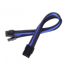 Silverstone 8-Pin PCIe - 6+2-Pin PCIe hosszabbító - 250mm fekete/kék kábel és adapter