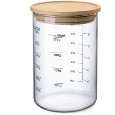  SIMAX skálával és fa fedéllel, 0,8 l (8593419351440) uzsonnás doboz