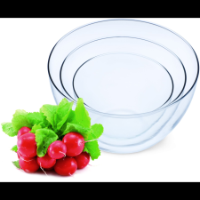 Simax Üvegtálszett 3db, térfogat 0,75l, 1,5l, 2,5l (186) tányér és evőeszköz