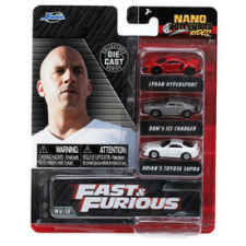 Simba: Fast &amp; Furious 3-Pack Nano Cars Wave 4 autópálya és játékautó