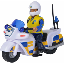 Simba Sam, a tűzoltó rendőrségi motor figurával játékfigura