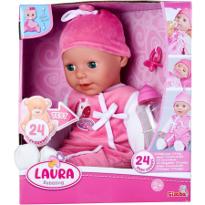 Simba Toys Laura - Beszélő interaktív lány baba cumisüveggel 38cm baba