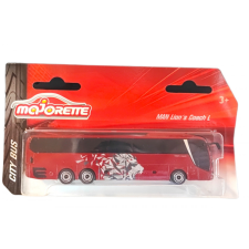 Simba Toys Majorette MAN City Bus - Piros oroszlános játék busz - Simba autópálya és játékautó