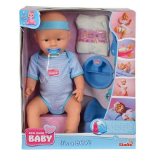 Simba Toys New Born Baby fiú pisilős baba kiegészítőkkel 43 cm baba