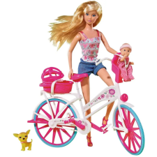 Simba Toys Steffi Love - Bicikliző Steffi barbie baba kisbabával baba