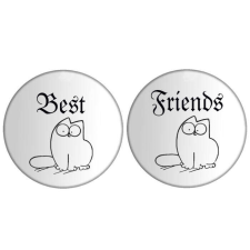 Simoncat páros Best Friends kitűző kitűző