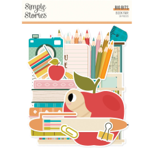 Simple Stories Book Fair Kivágatok Big Bits & Pieces 1 csomag matrica