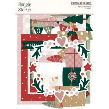 Simple Stories Chipboard - Chipboard Frames - Boho Christmas (1 csomag) dekorációs kellék